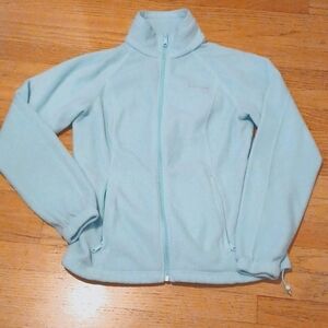 Columbia MINT green fleece zipped sweater jacket medium Top